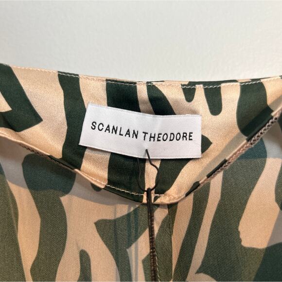 NWT Scanlan Theodore Silk Ombre Tiger Tie Dress, 100% Silk, US Size 2 - Picture 4 of 5